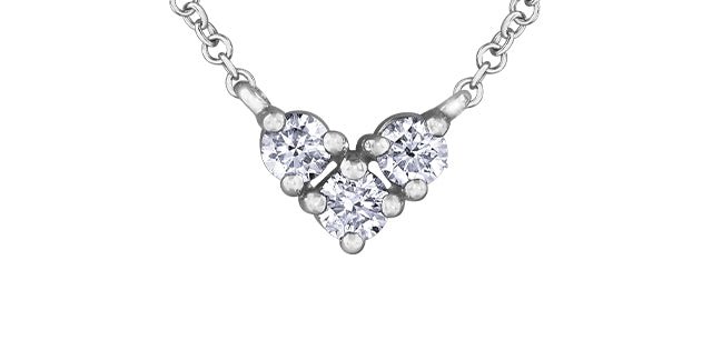Diamond Heart Collier Necklace - Fifth Avenue Jewellers