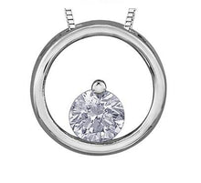 Load image into Gallery viewer, Diamond In A Circle Pendant - Fifth Avenue Jewellers
