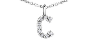 Diamond Initial Pendant Necklace - Fifth Avenue Jewellers