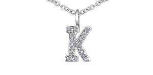 Diamond Initial Pendant Necklace - Fifth Avenue Jewellers