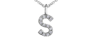 Diamond Initial Pendant Necklace - Fifth Avenue Jewellers