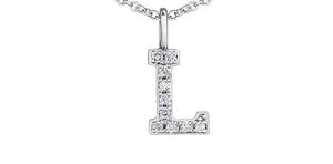 Diamond Initial Pendant Necklace - Fifth Avenue Jewellers