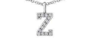 Diamond Initial Pendant Necklace - Fifth Avenue Jewellers