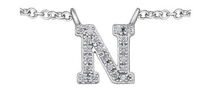 Diamond Initial Pendant Necklace - Fifth Avenue Jewellers