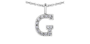 Diamond Initial Pendant Necklace - Fifth Avenue Jewellers