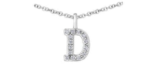 Diamond Initial Pendant Necklace - Fifth Avenue Jewellers