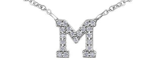 Diamond Initial Pendant Necklace - Fifth Avenue Jewellers