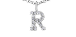 Diamond Initial Pendant Necklace - Fifth Avenue Jewellers