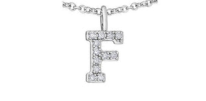 Diamond Initial Pendant Necklace - Fifth Avenue Jewellers