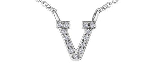 Diamond Initial Pendant Necklace - Fifth Avenue Jewellers