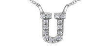 Load image into Gallery viewer, Diamond Initial Pendant Necklace - Fifth Avenue Jewellers
