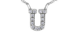 Diamond Initial Pendant Necklace - Fifth Avenue Jewellers