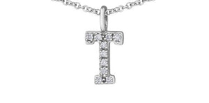 Diamond Initial Pendant Necklace - Fifth Avenue Jewellers