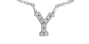 Diamond Initial Pendant Necklace - Fifth Avenue Jewellers