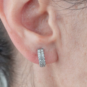 Diamond Paved Huggie Earrings - Fifth Avenue Jewellers