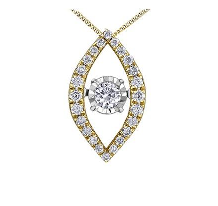 Diamond Pulse Pendant In Yellow Gold - Fifth Avenue Jewellers