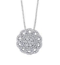 Load image into Gallery viewer, Diamond Rose Pendant Necklace - Fifth Avenue Jewellers
