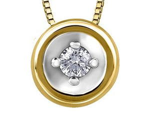 Diamond Set Disc Pendant - Fifth Avenue Jewellers