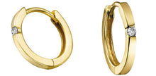 Load image into Gallery viewer, Diamond Solitaire Hoops - Fifth Avenue Jewellers
