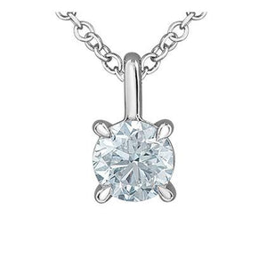 Diamond Solitaire Necklace In White Gold - Fifth Avenue Jewellers