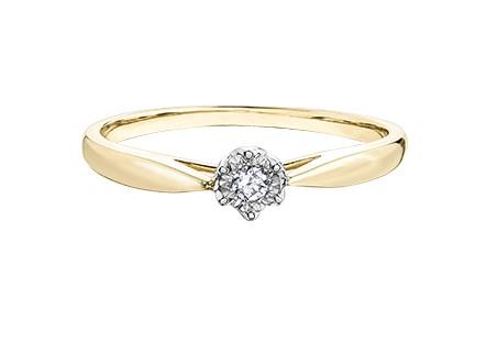 Diamond Solitaire With Illusion Halo - Fifth Avenue Jewellers