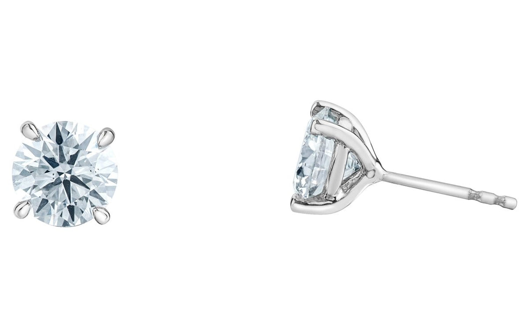 Diamond Stud Earrings In White Gold 2.2ct - Fifth Avenue Jewellers