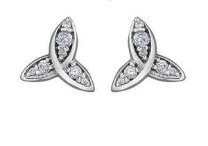 Diamond Trinity Stud Earrings - Fifth Avenue Jewellers