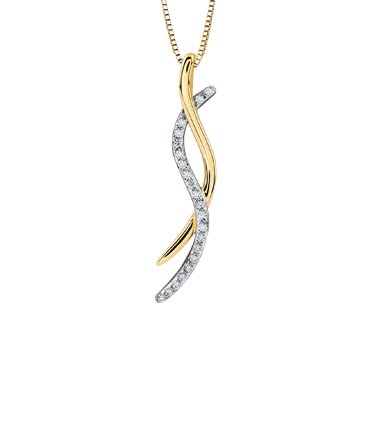 Diamond Twist Pendant Necklace - Fifth Avenue Jewellers