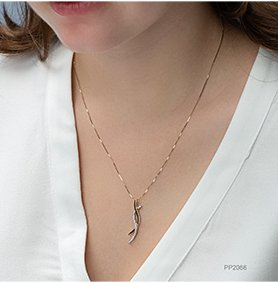 Diamond Twist Pendant Necklace - Fifth Avenue Jewellers