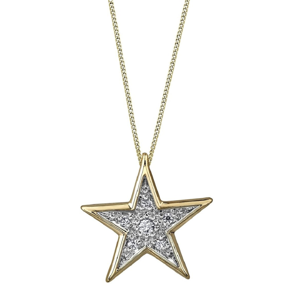 Divine Diamond Star Pendant in Yellow Gold - Fifth Avenue Jewellers