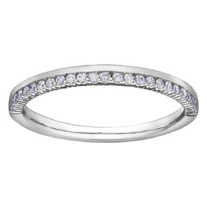 Double Layer Diamond Wedding Band in White Gold - Fifth Avenue Jewellers
