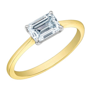 East-West Diamond Solitaire Ring - Fifth Avenue Jewellers