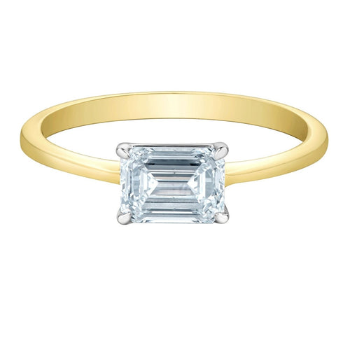 East-West Diamond Solitaire Ring - Fifth Avenue Jewellers