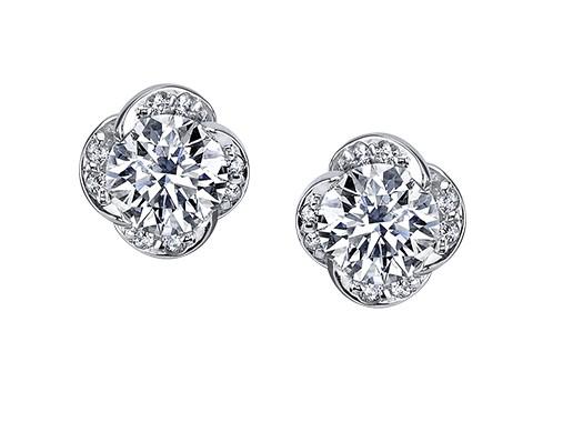 Elements Of Love Diamond Stud Earrings - Fifth Avenue Jewellers
