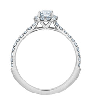 Load image into Gallery viewer, Emerald Cut Diamond Halo Ring .84ct - Fifth Avenue Jewellers
