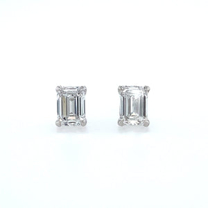 Emerald Cut Diamond Stud Earrings 1.00ct - Fifth Avenue Jewellers