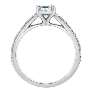 Emerald Cut Solitaire With Diamond Band 1.20ct - Fifth Avenue Jewellers
