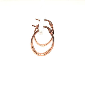 Etched Rose Gold Hoops - Fifth Avenue Jewellers