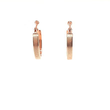 Load image into Gallery viewer, Etched Rose Gold Hoops - Fifth Avenue Jewellers
