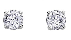 Eternal Flame Diamond Studs .70ct AM101W70 - Fifth Avenue Jewellers