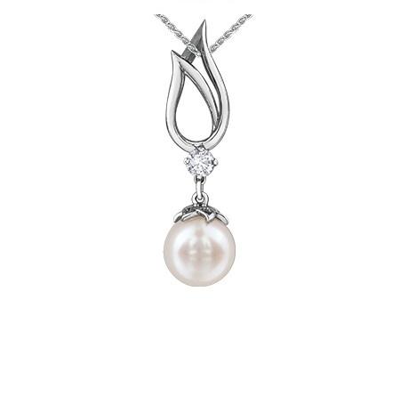 Eternal Flame Pearl Drop Necklace - Fifth Avenue Jewellers