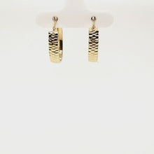 Load and play video in Gallery viewer, Bella Diamond Cut Gold Hoops
