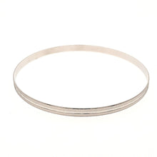 Load image into Gallery viewer, Faceted Textured Bangle In White Gold - Fifth Avenue Jewellers
