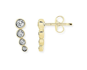 Four Stone Climber Earrings - Fifth Avenue Jewellers