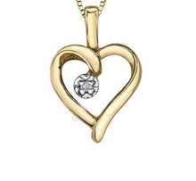 Load image into Gallery viewer, Freehand Heart Pendant Necklace With Diamond - Fifth Avenue Jewellers
