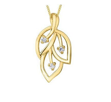 Load image into Gallery viewer, Freehand Leaf Pendant Necklace - Fifth Avenue Jewellers
