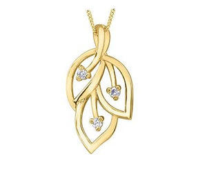 Freehand Leaf Pendant Necklace - Fifth Avenue Jewellers