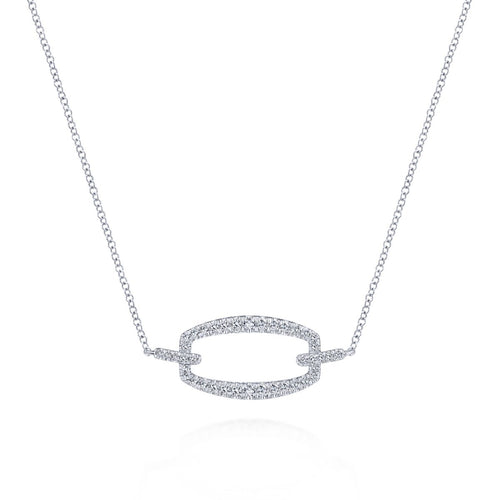 Gabriel & Co 14K White Gold and Diamond Choker Necklace NK5900W45JJ - Fifth Avenue Jewellers