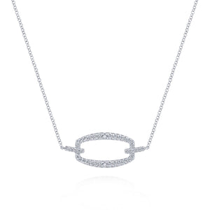 Gabriel & Co 14K White Gold and Diamond Choker Necklace NK5900W45JJ - Fifth Avenue Jewellers