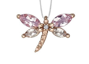 Gemstone Dragonfly Pendant - Fifth Avenue Jewellers